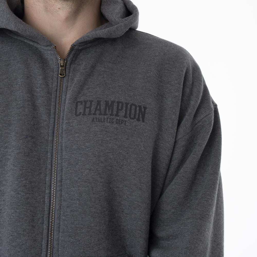 Mikina Champion Hooded Full Zip Sweatshirt 219171-EM519 - šedivé