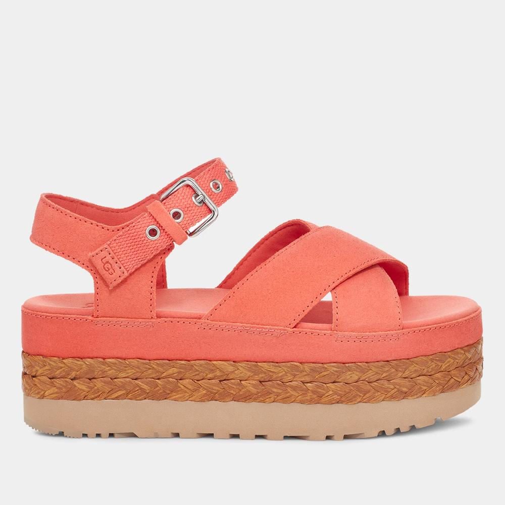 Sandále Ugg Aubrey Platform Sandal 1152711-VCRL - oranžové