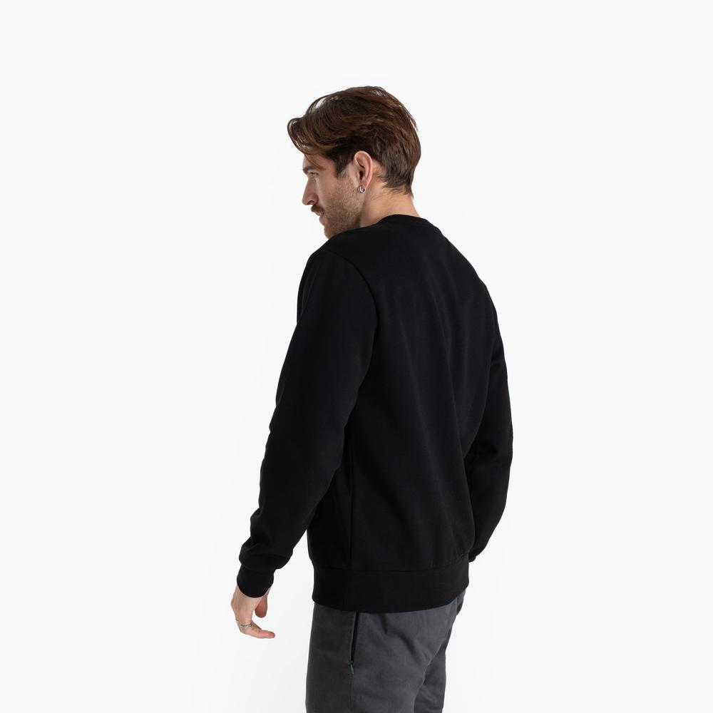 Sportovní mikina Lacoste Organic Brushed Cotton Sweatshirt SH9608-031 - černé