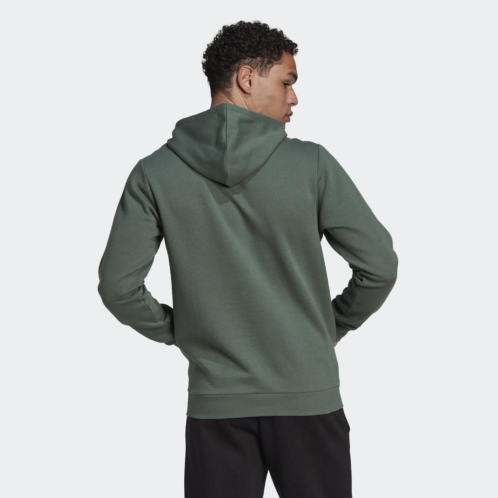 Mikina adidas Essentials Fleece 3-Stripes Logo Hoodie HL2241 - zelené