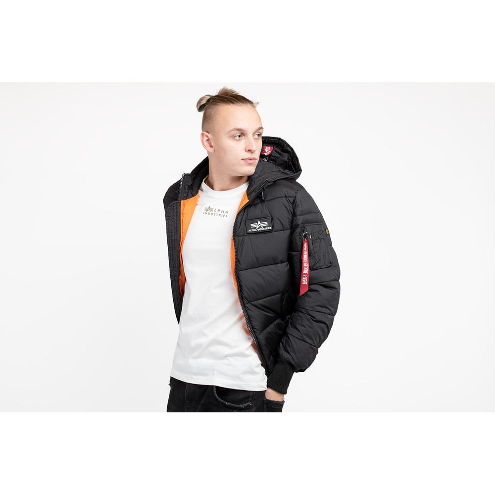 Bunda Alpha Industries Hooded Puffer 11811303 - černé