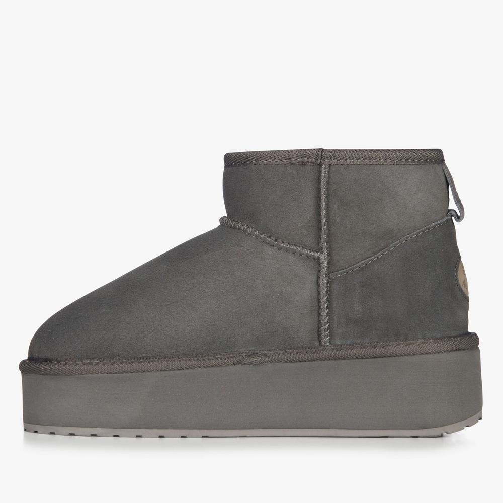 Boty Emu Australia Stinger Micro Flatform W13082CHAR - šedivé