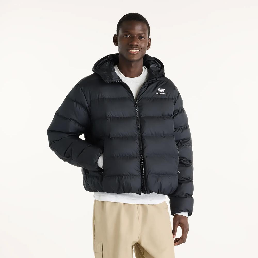 Pánská bunda New Balance Boston Puffer MJ62G17OBK - černé