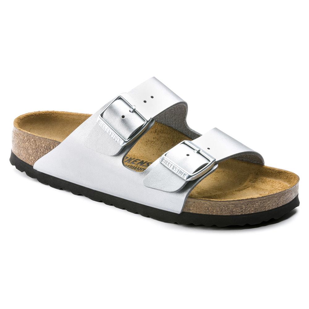 Žabky Birkenstock Arizona Birko-Flor 1012283- stříbně