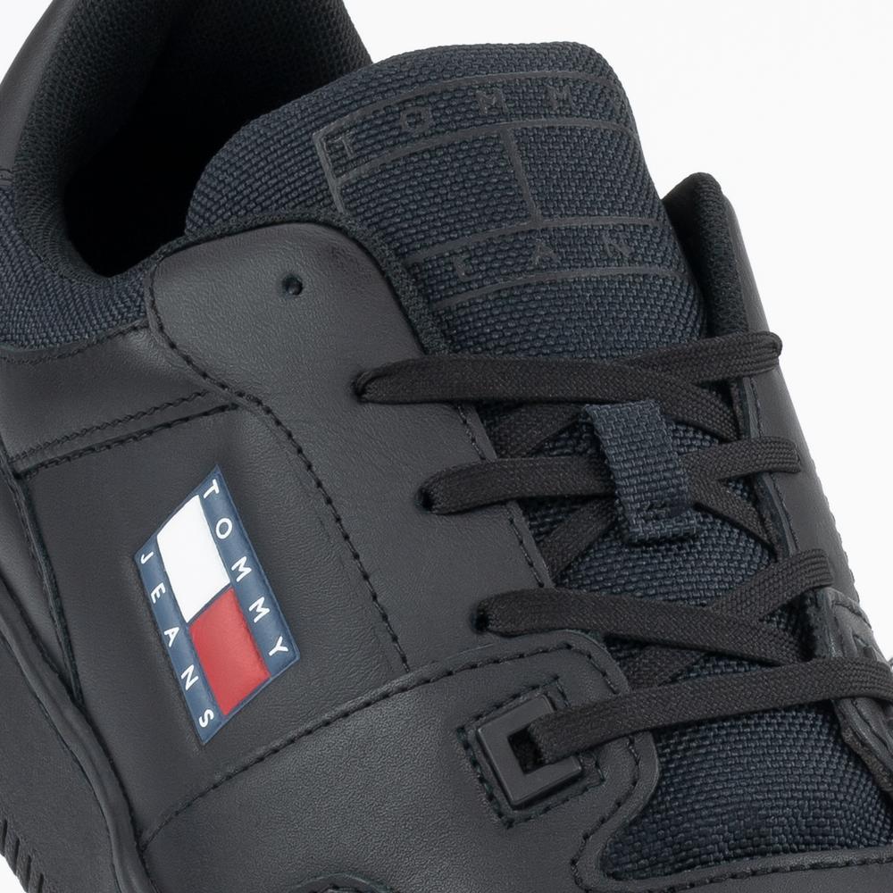Boty Tommy Jeans Retro Basket EM0EM00955-0GK - černé
