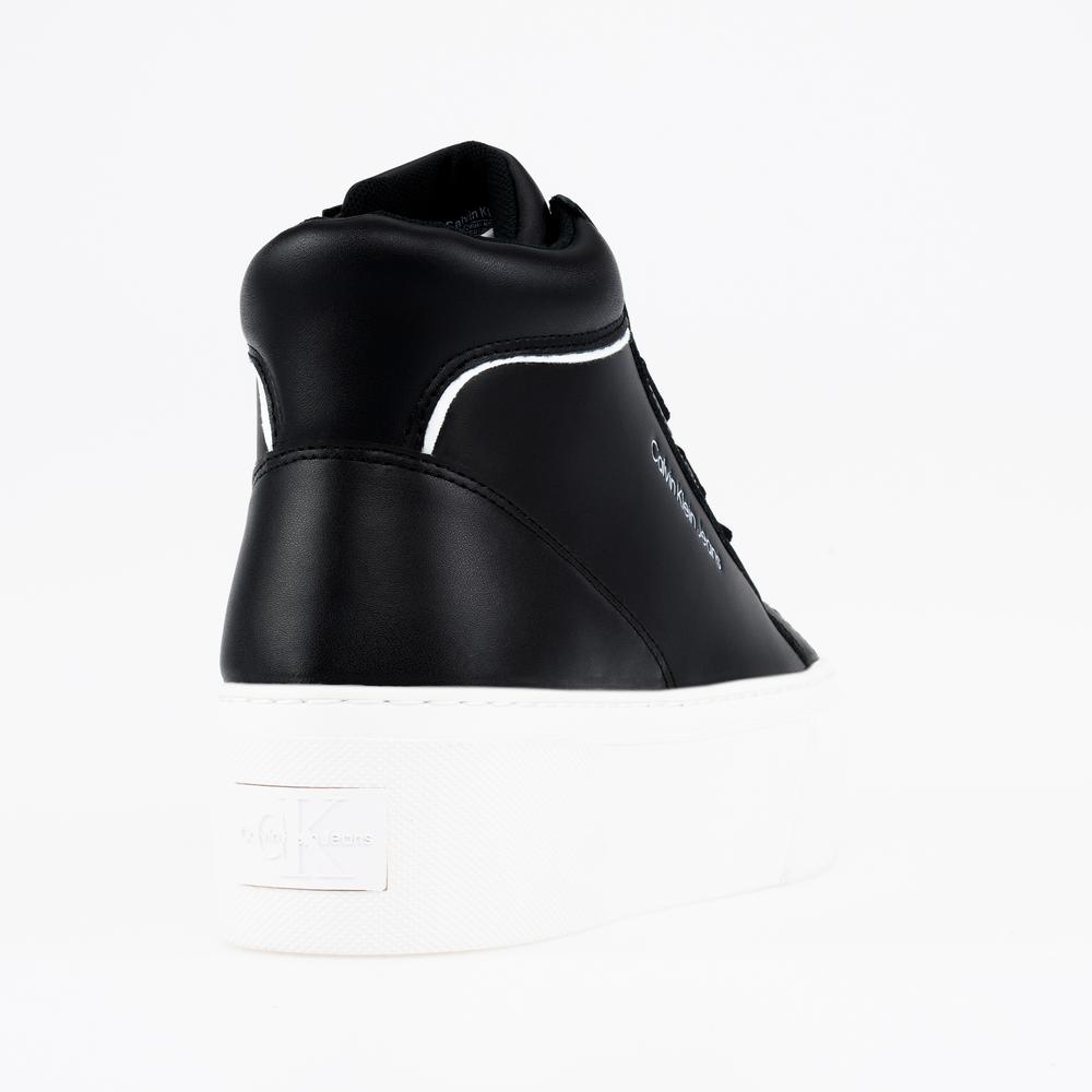 Boty Calvin Klein Flatform+ Mid Branded Laces YW0YW00869-0GJ - černé