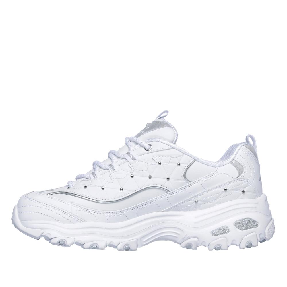 Dámské boty Skechers D'Lites Glamour Feels 13087WSL - bílé