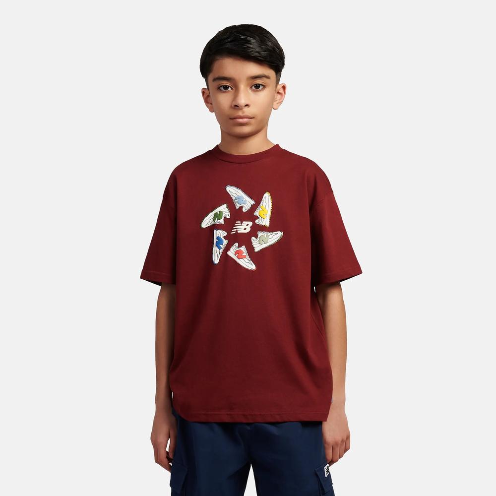 Tričko dětské New Balance LAKB0340MHB - bordové