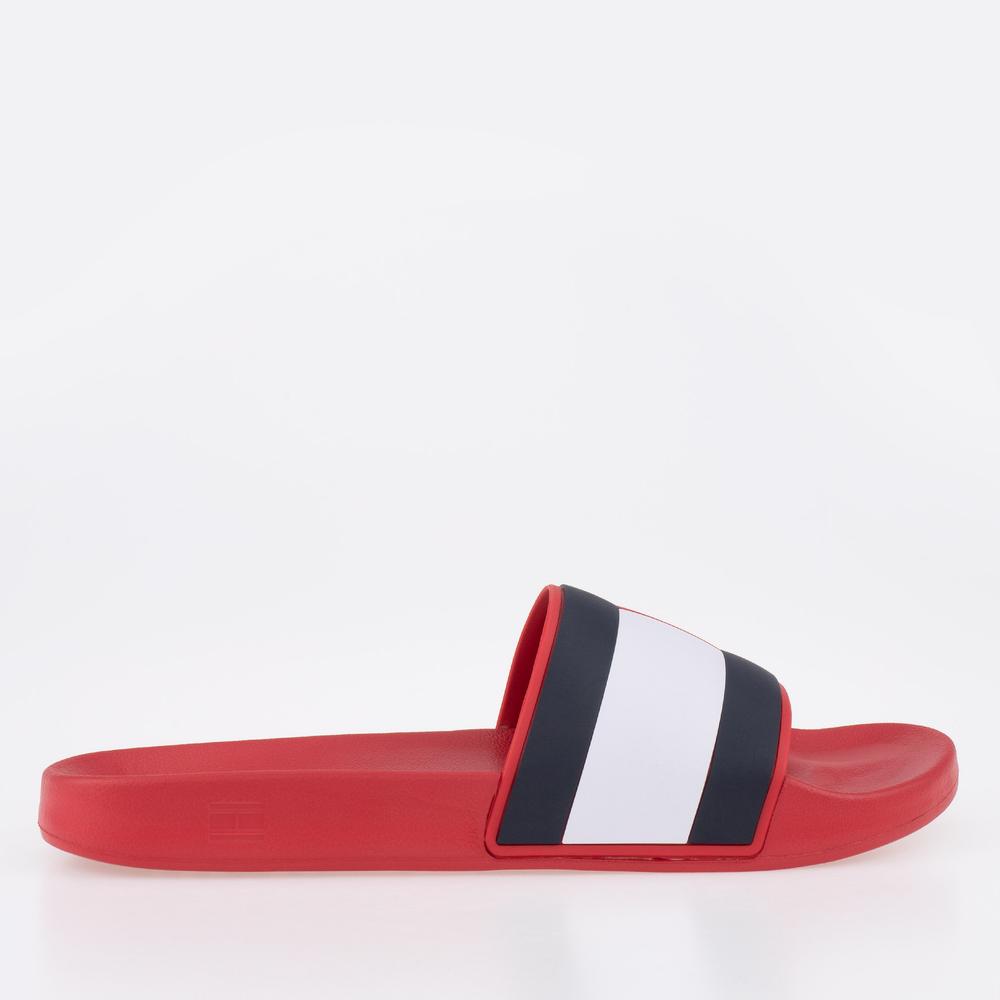 Žabky Tommy Hilfiger Rubber Flag Pool FM0FM04263-XLG - červené