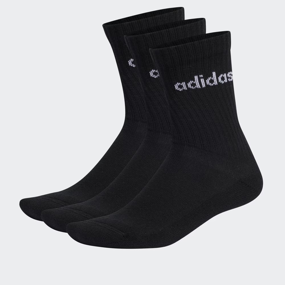 Ponožky unisex adidas Sportswear Linear Crew Cushioned Socks 3 Pairs IC1301 - černé