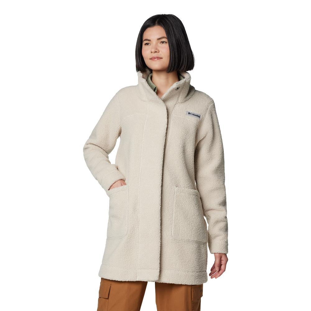 Dámská bunda Columbia Panorama Lon Sherpa Fleece 1862582278 - béžové