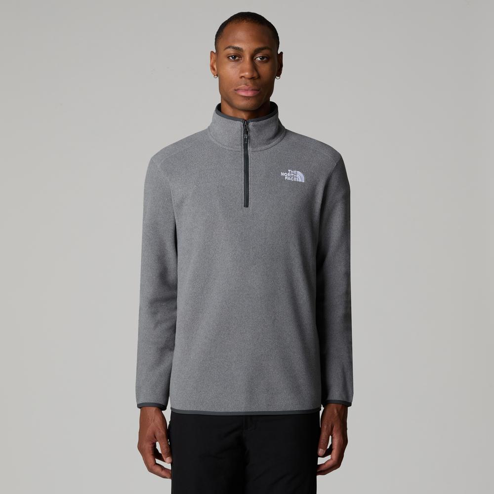 Mikina pánské The North Face 100 Glacier 1/4 Zip Fleece 0A855W4HJ1 - šedivé
