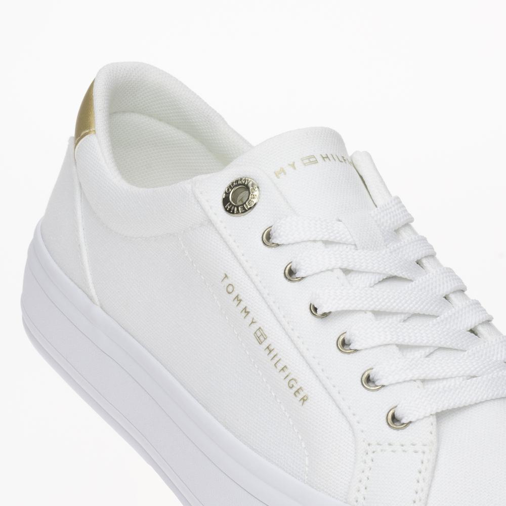 Boty Tommy Hilfiger Essential Vulc Canvas FW0FW07682-YBS - bílé