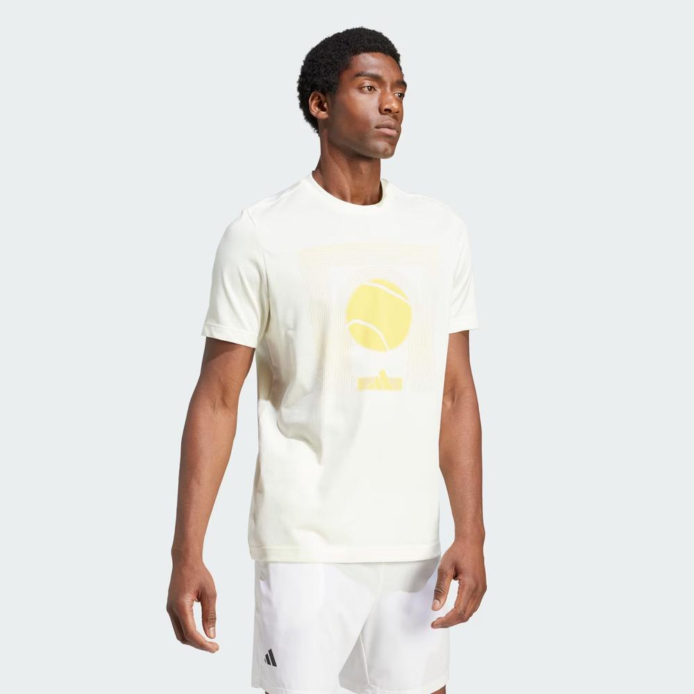 Tričko adidas Aeroready Tennis ARC De Ball IS2414 - bílé