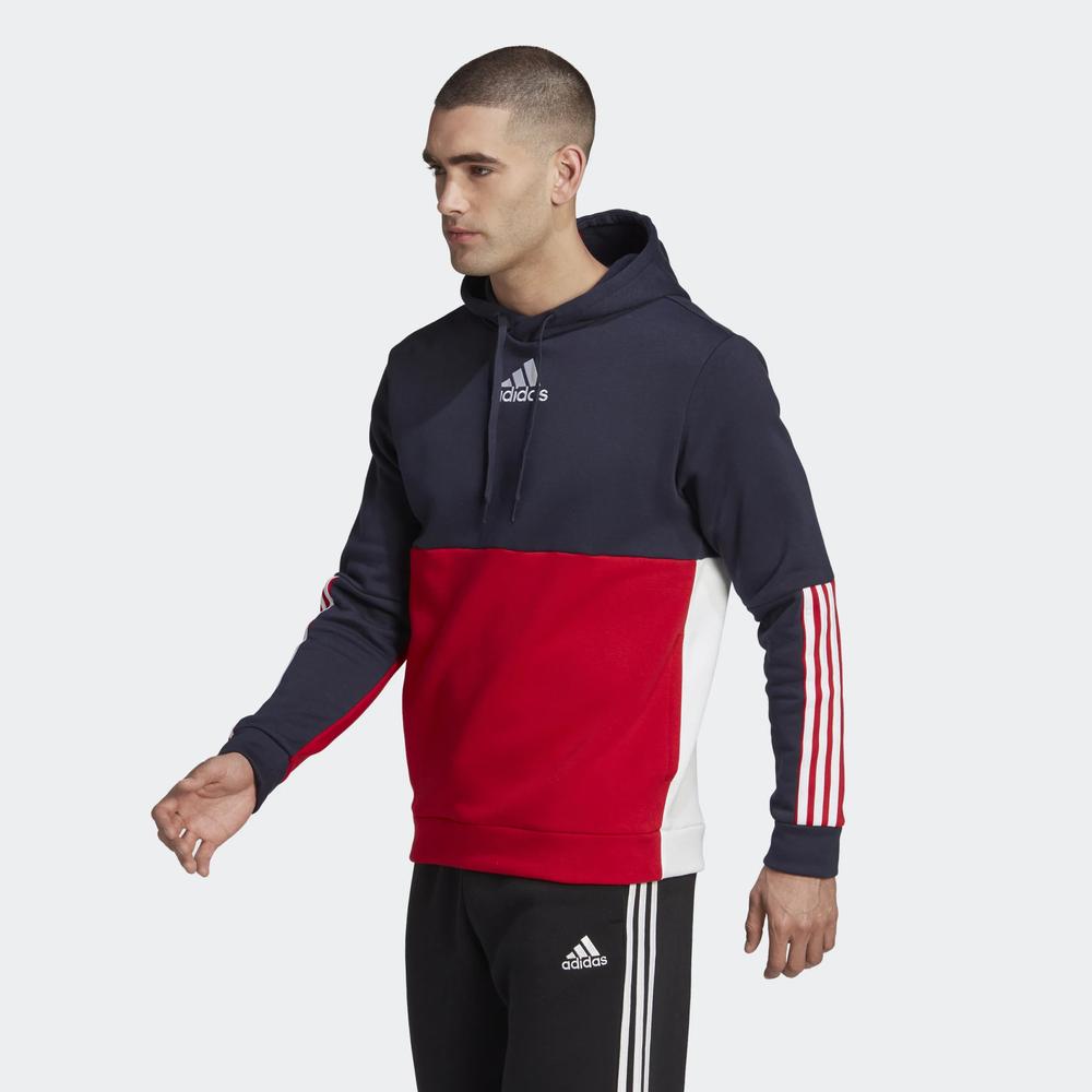 Mikina adidas Essentials Colorblock Fleece Hoodie HL1983 - různobarevné
