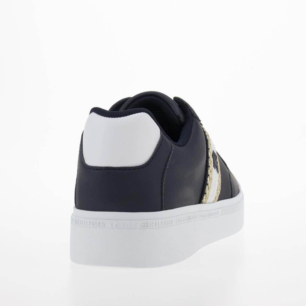 Boty Tommy Hilfiger Court Sneaker With Webbing FW0FW07106-DW6 - tmavě modrě