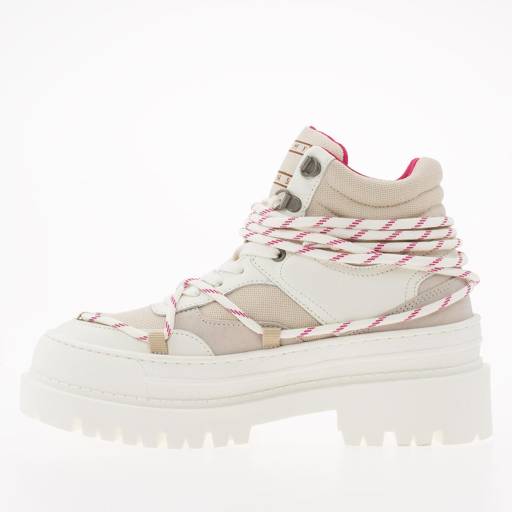 Boty Tommy Jeans TJW Hybrid Boot EN0EN02338-YBI - béžové