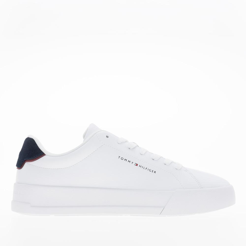 Boty Tommy Hilfiger Court Leather Detail FM0FM05367-0LD - bílé