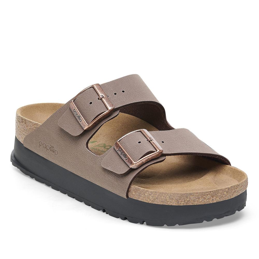 Dámské Žabky Birkenstock Arizona PAP Flex Platform 1027417 - hnědé