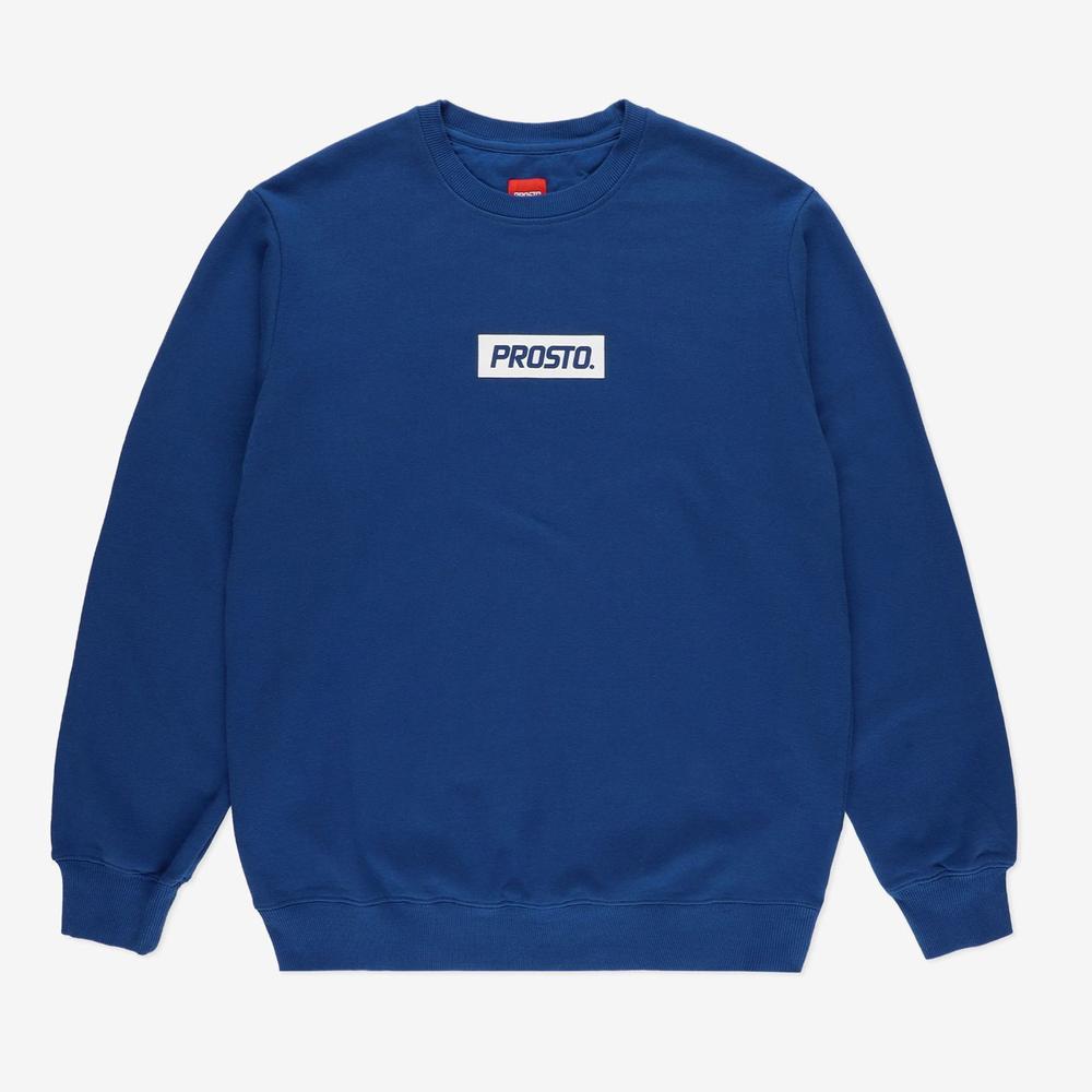 Mikina Prosto Klasyk Crewneck Bokz KL231MSWE1074 - modré