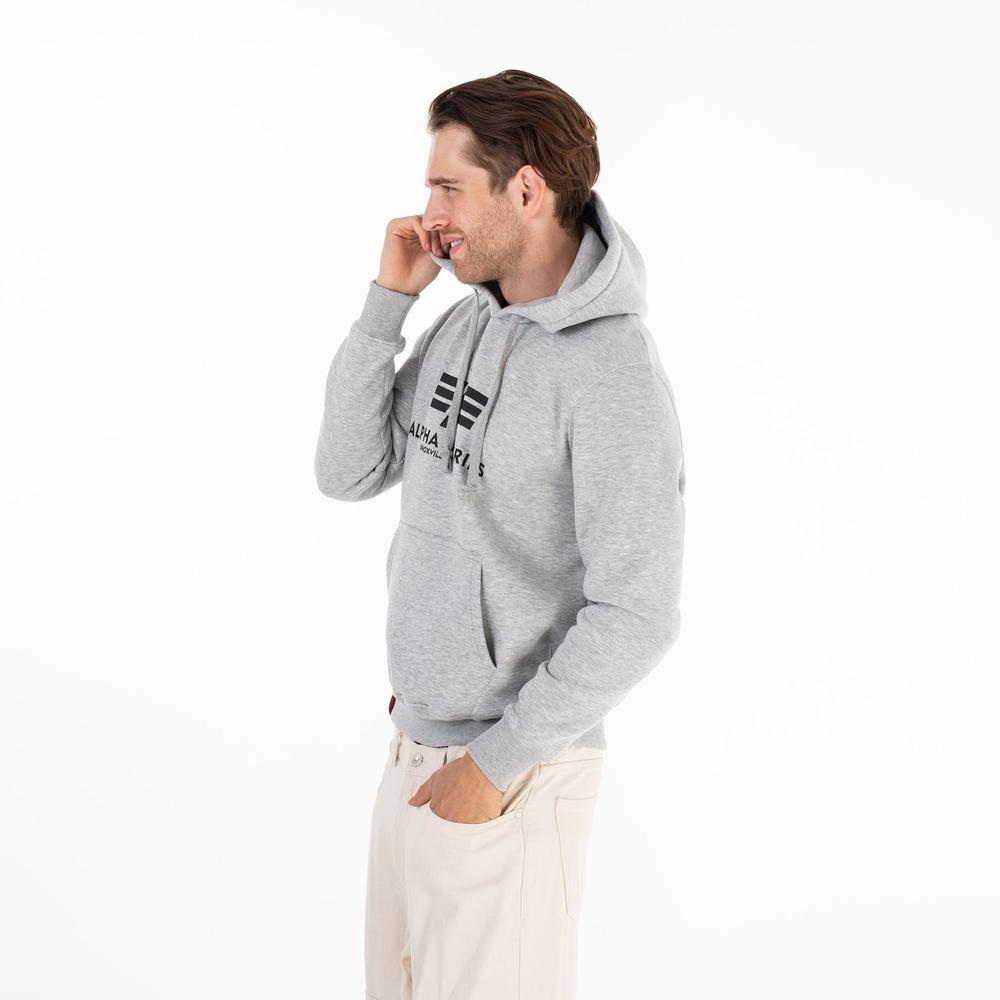 Mikina Alpha Industries Basic Hoody 17831217 - šedivé