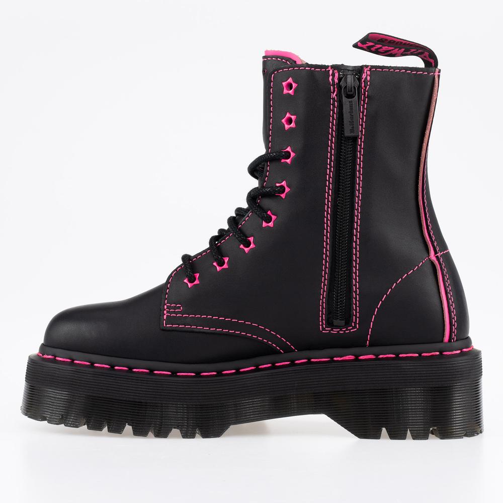 Boty Dr. Martens Jadon II Neon Star Leather Platform 27617001 - černé