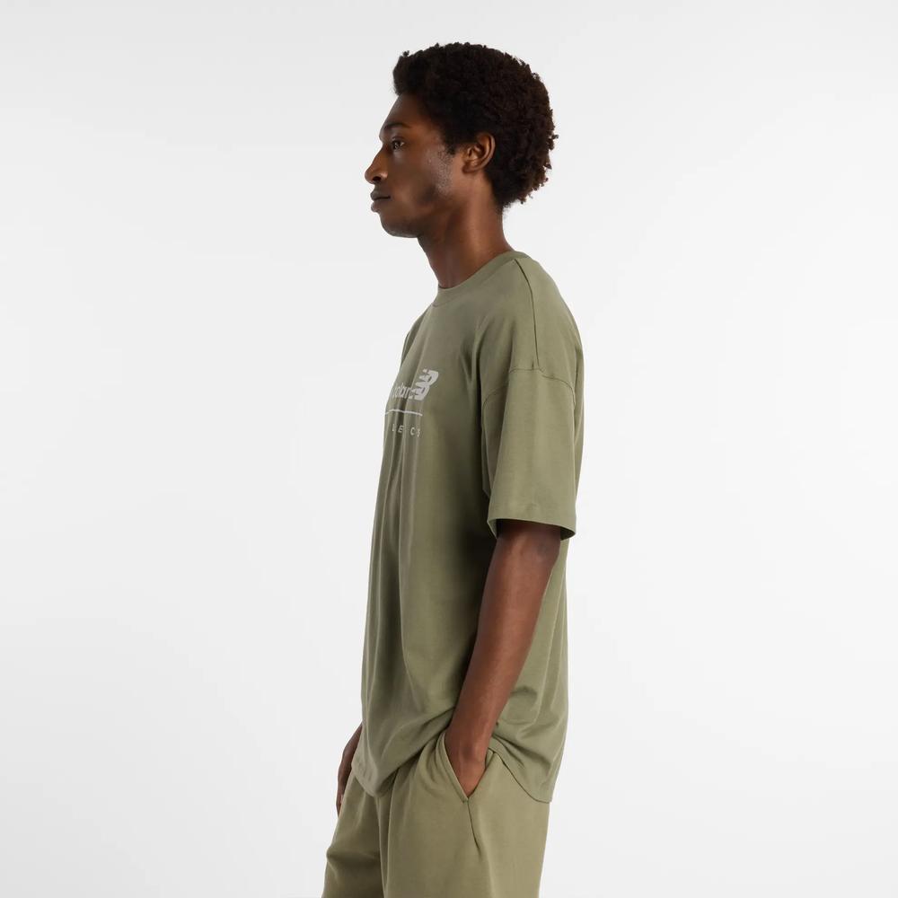 Pánské tričko New Balance MT53525DEK - zelené