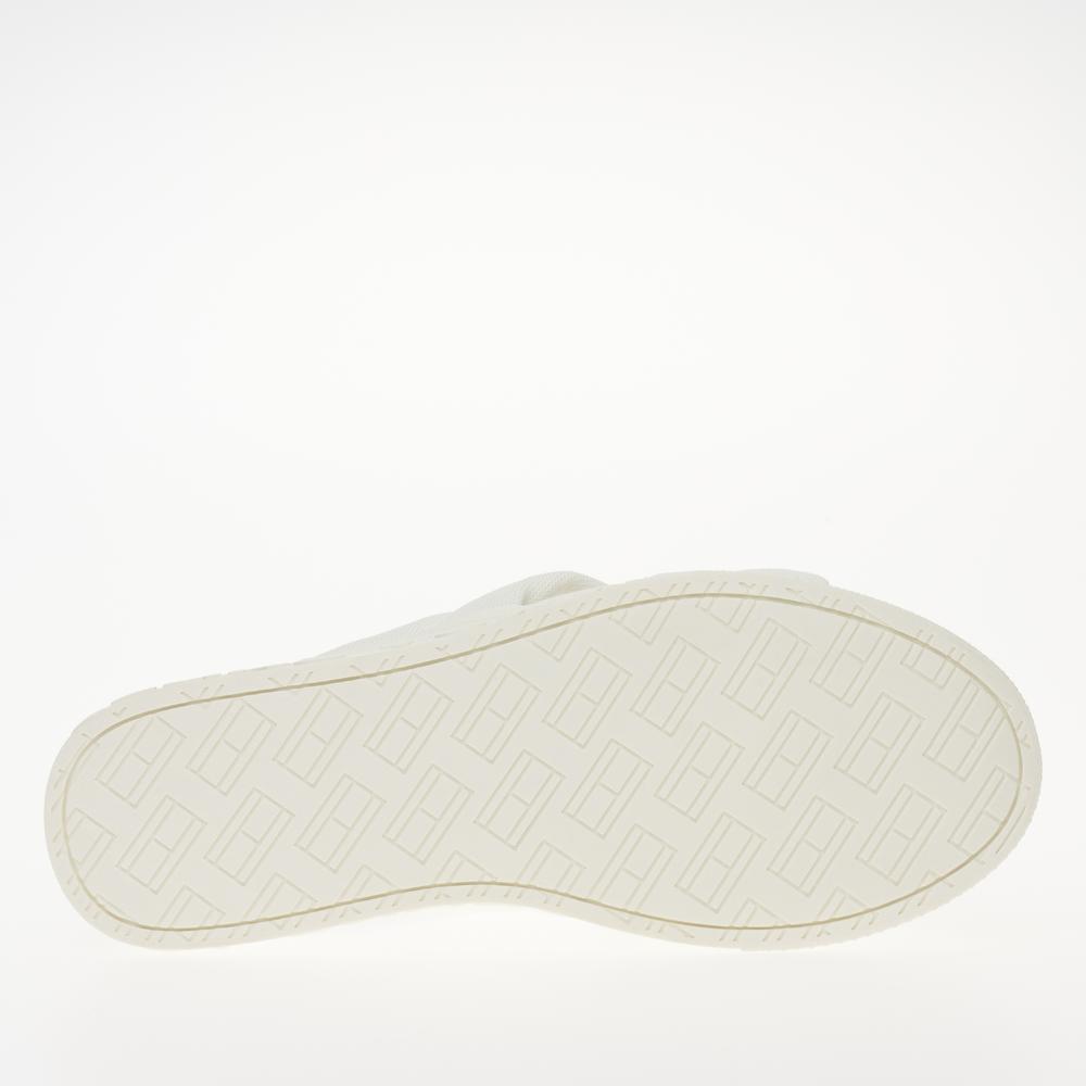 Žabky Tommy Jeans Lettering Flatform EN0EN02465-YBL - bílé
