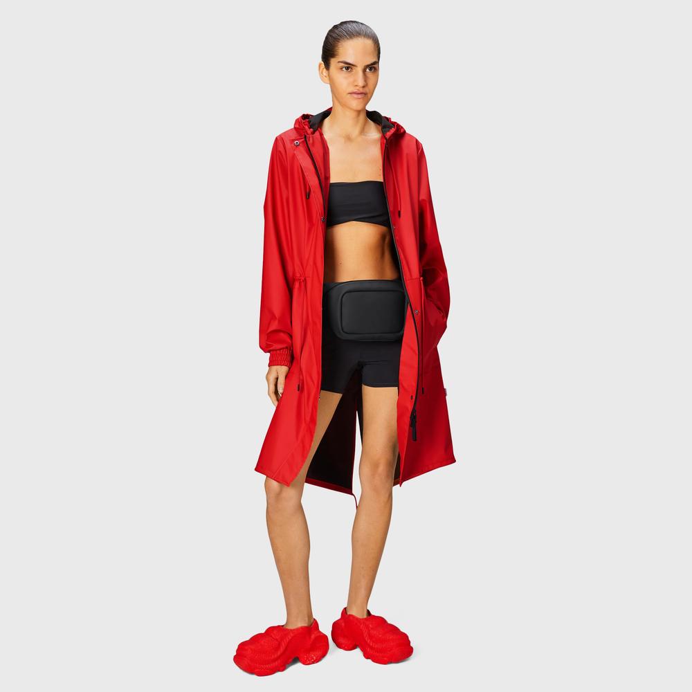 Bunda Rains String Parka W3 18550-12 - červené