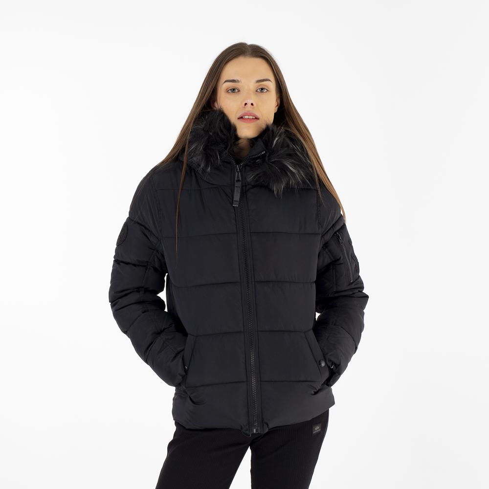 Bunda Alpha Industries Hooded Puffer Alpha 10800403 - černé