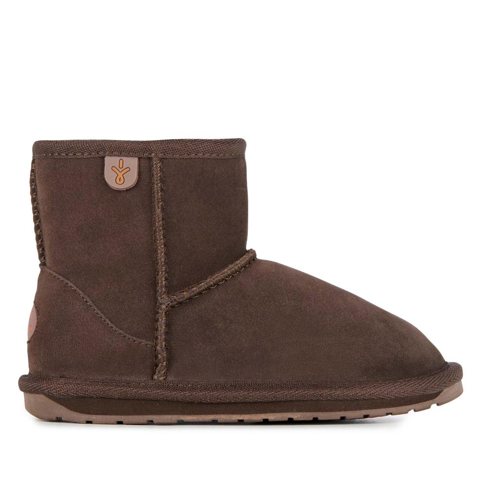 Dětské boty Emu Australia Wallaby Mini Teens T10103CHOC - hnědé