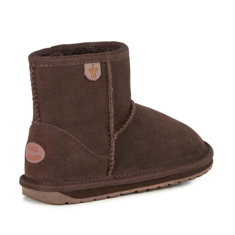 Dětské boty Emu Australia Wallaby Mini Teens T10103CHOC - hnědé