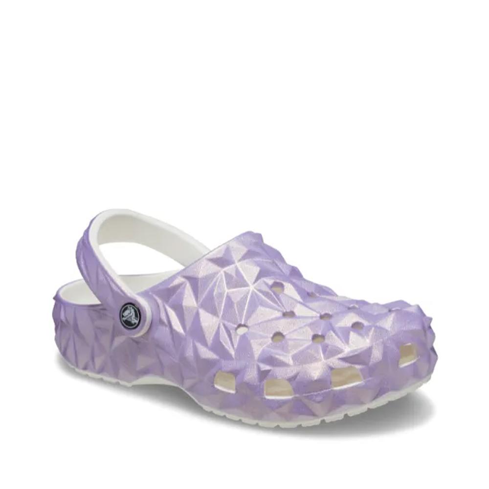 Žabky Crocs Classic Iridescent Geometric Clog 209841-100 - fialové