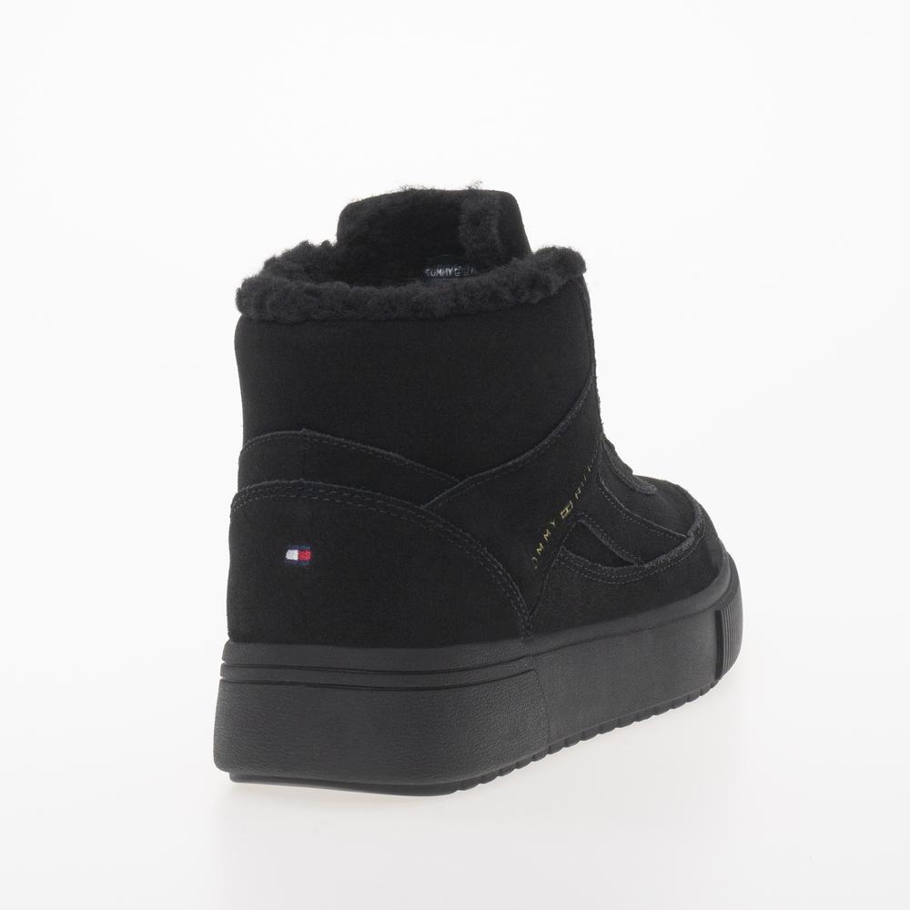 Boty Tommy Hilfiger Suede Vulc Winter Sneaker Hi FW0FW08108-BDS - černé