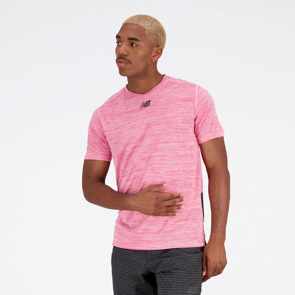 Pánské tričko New Balance MT31251SOI - růžové