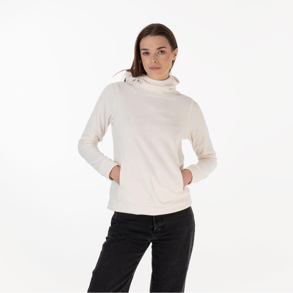 Mikina 4F SS23TFLEF05112S - bílé