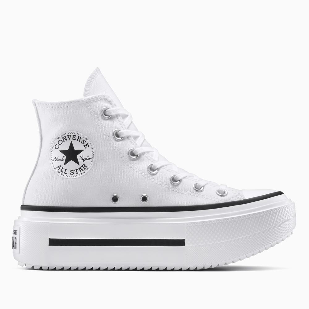 Dámské boty  Converse Chuck Taylor All Star Lift Double Stack A12976C - bílé