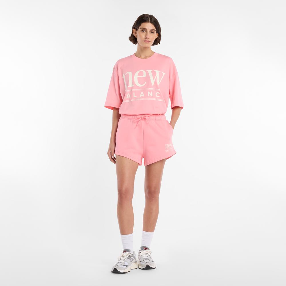 Dámské šortky New Balance WB61Y80AAA6 - růžové
