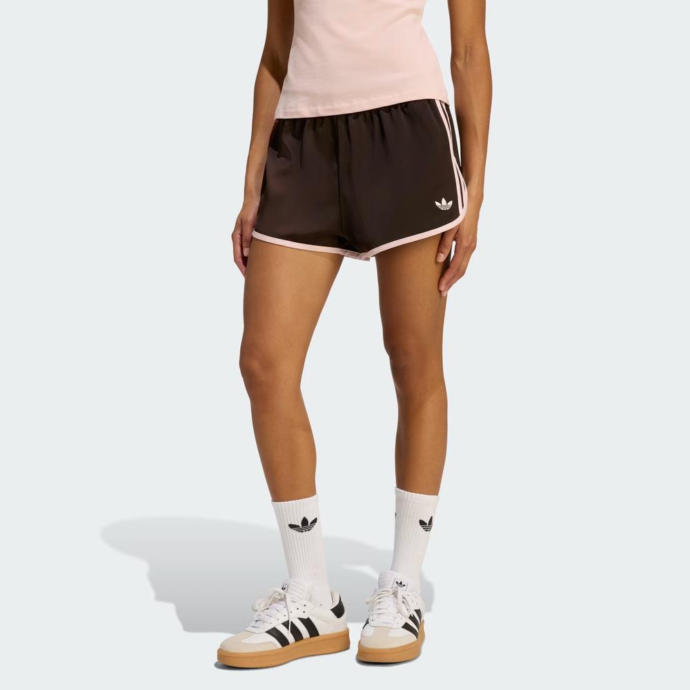 Krátké kalhoty dámské adidas Originals 3-Stripes Sprinter KC9006 - hnedé