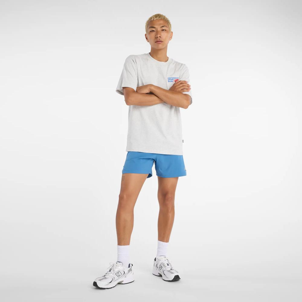 Pánské tričko New Balance MT41908AHH - šedivé