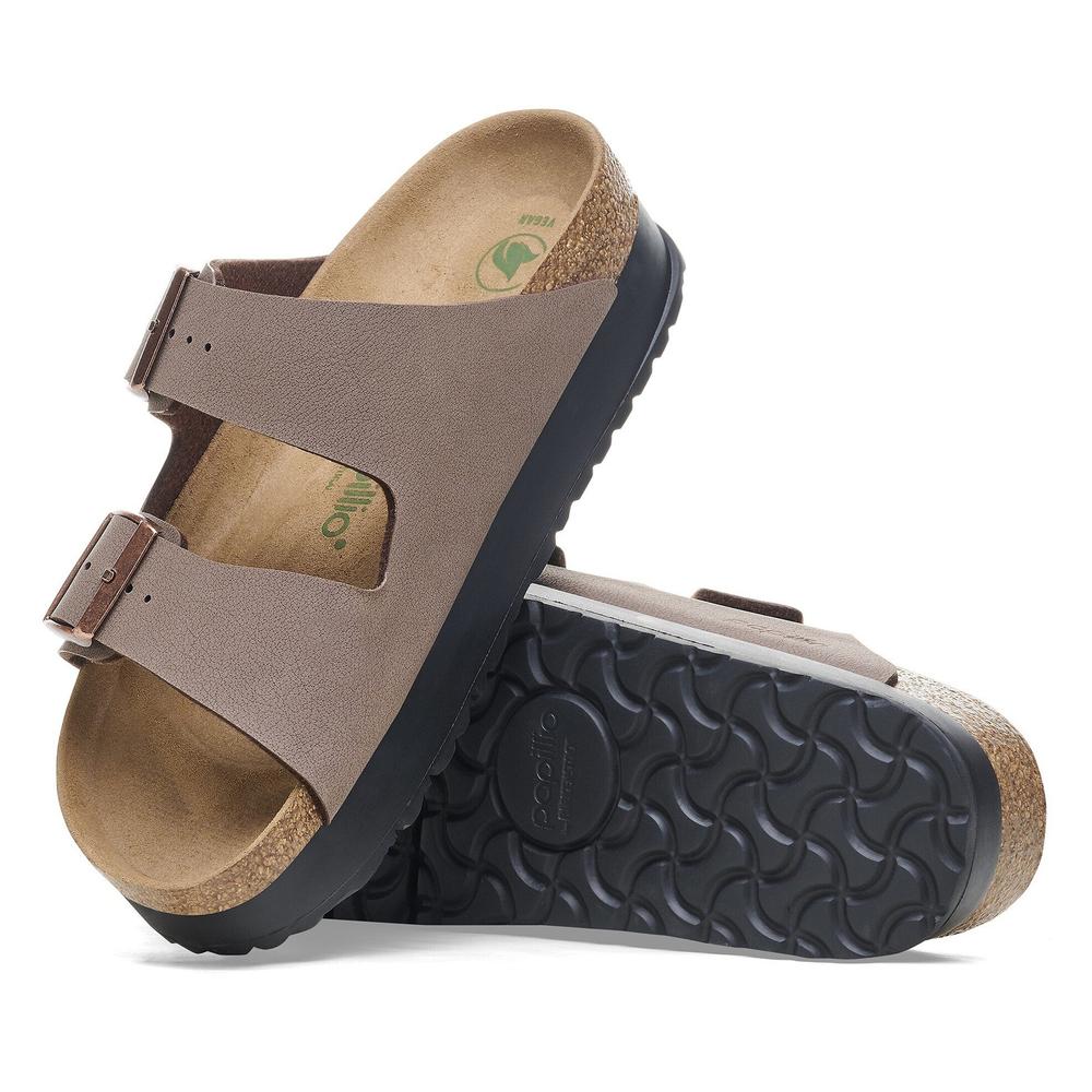 Dámské Žabky Birkenstock Arizona PAP Flex Platform 1027417 - hnědé