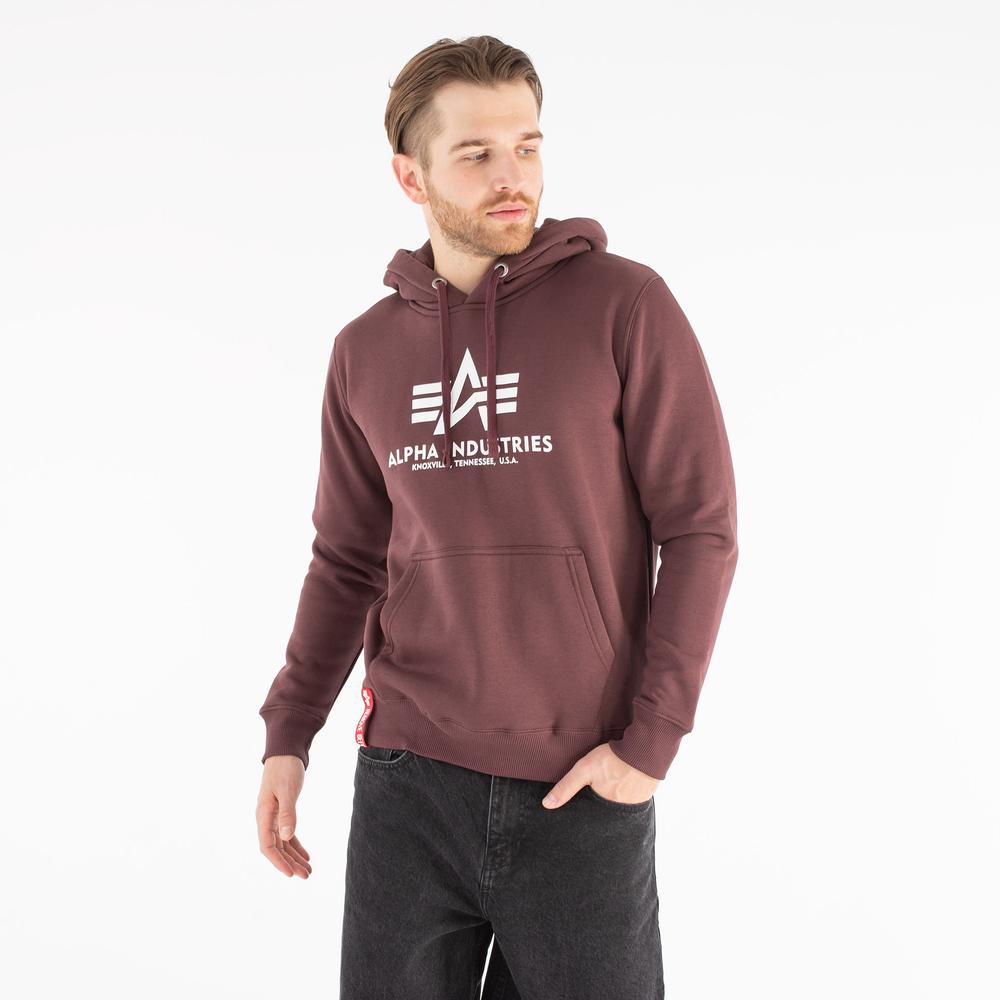 Mikina Alpha Industries Basic Hoody 17831221 - bordové