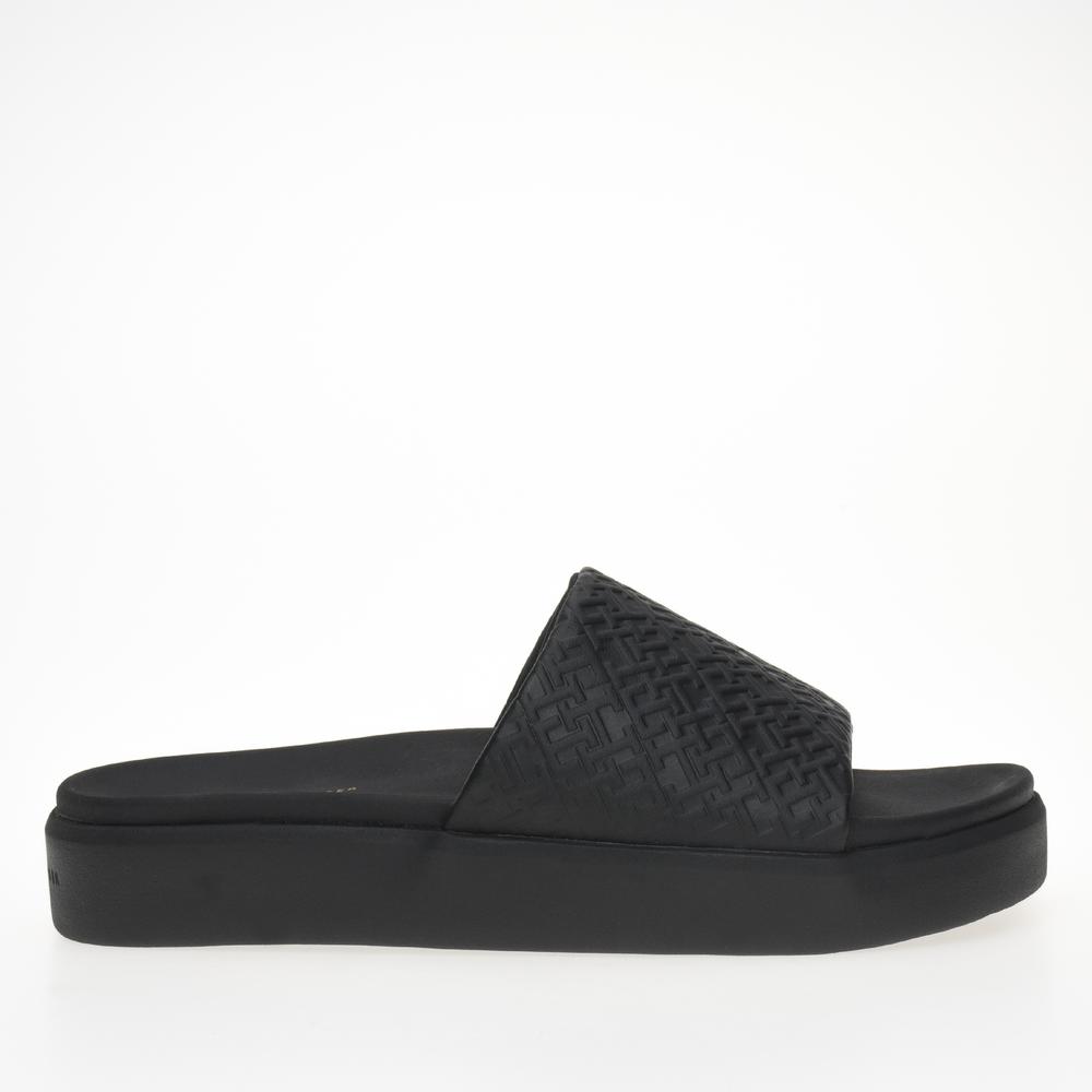 Žabky Tommy Hilfiger Monogram Pool FW0FW07855-BDS - černé