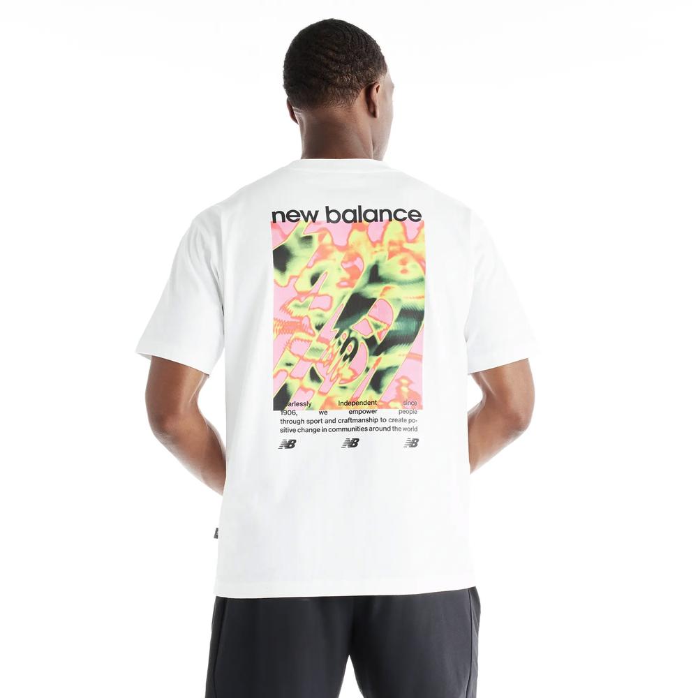 Pánské tričko New Balance Heat Map Forward Thinker MT62O0CVWT - bílé