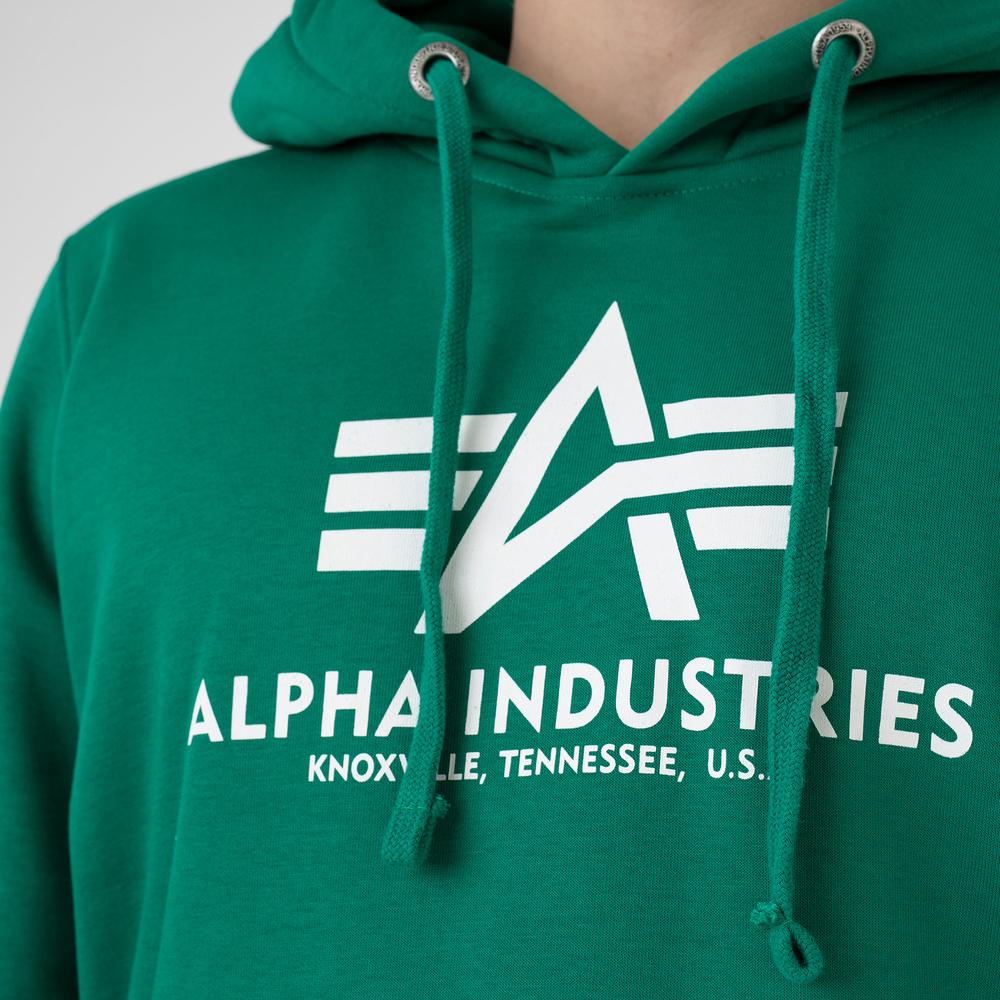 Mikina Alpha Industries Basic Hoody 178312668 - zelené
