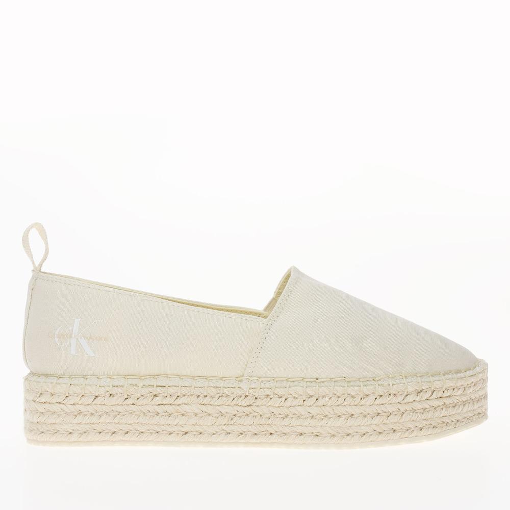 Boty Calvin Klein Platform Espadrille ML BTW YW0YW01378-0F9 - bílé