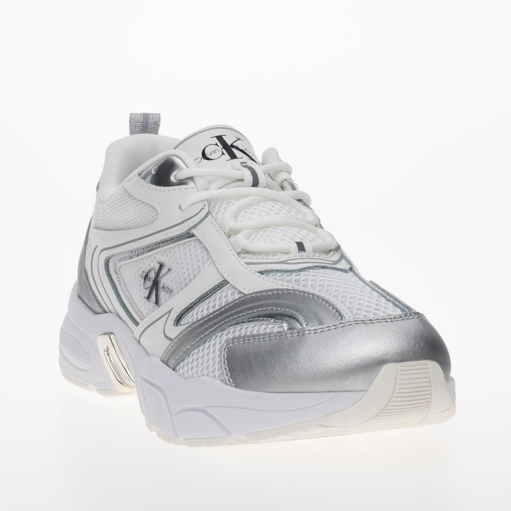 Boty Calvin Klein Retro Tennis Low Lace MH ML MR YW0YW01381-01V - bílé