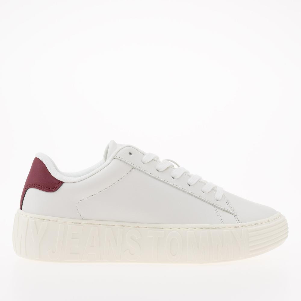 Boty Tommy Jeans TJW New Cupsole Leath LC EN0EN02273-YBL - bílé