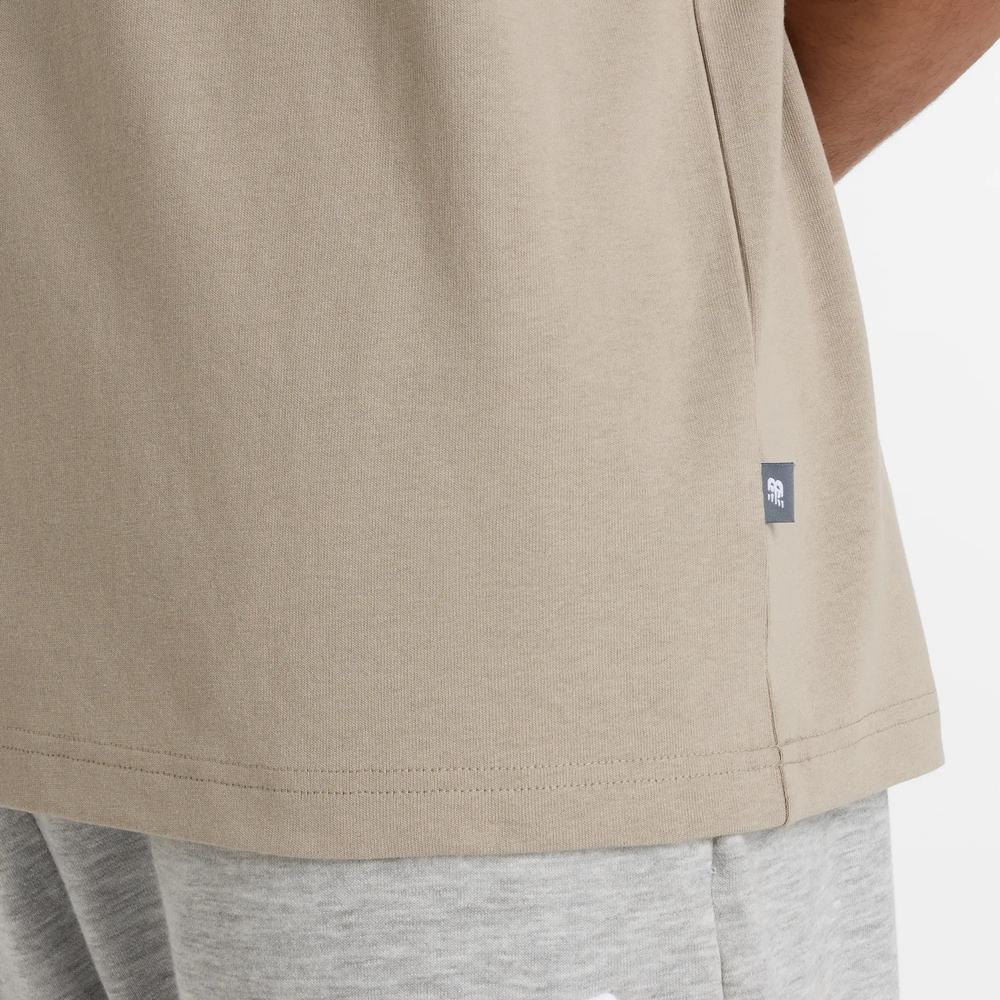 Pánské tričko New Balance MT43556ADS - béžové