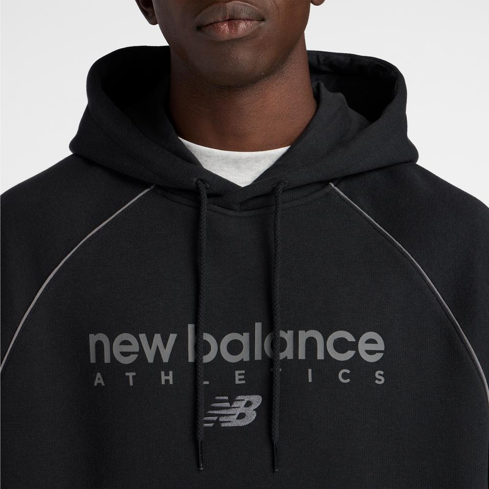 Pánská mikina New Balance Trackside Fleece MT611629BK - černé